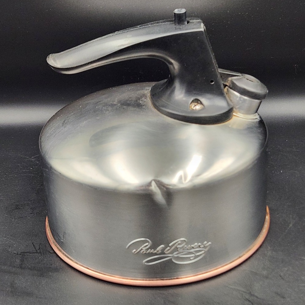 Revere Ware Korea 1 Qt Whistling Tea Kettle Copper Bottom Paul Revere Style